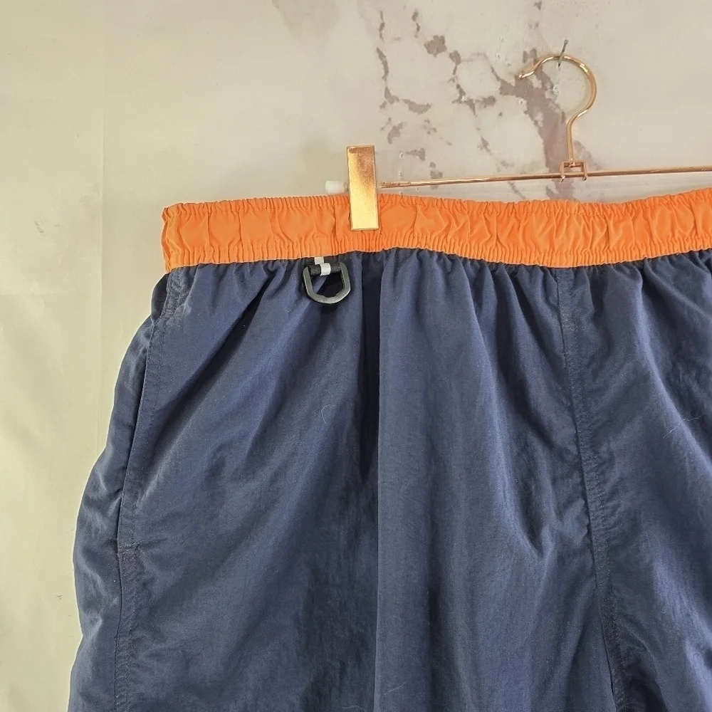 Eddie Bauer Swim Trunks Mens XXXL Blue Orange Board Shorts Mesh Lined 9 Inch